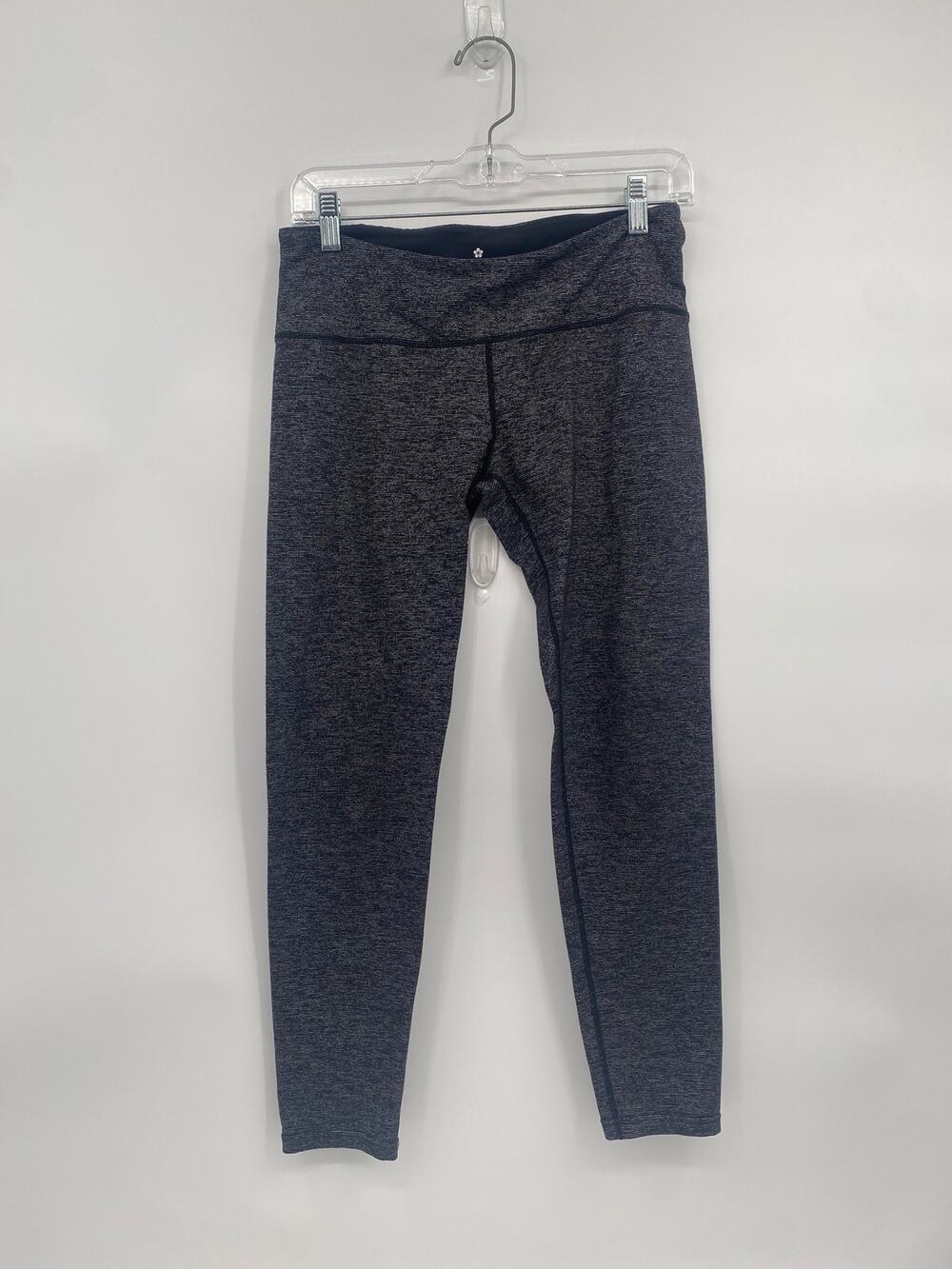 Tuff Athletics Black Gray White Space Dye Athletic Leggings Side Pocket M